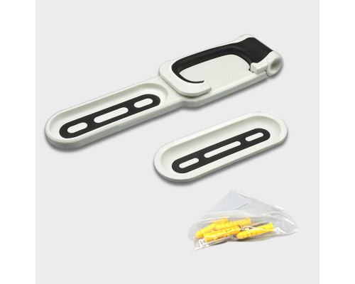 Держатель вело 00-170295 настенный торцевой ″вертикальный″ антицарапающее резиновое покрытие сверхпрочный пластик с дополнительным упором под 2е колесо белый H09B HORST