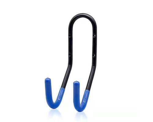 Держатель вело 00-170296 настенный для подвешивания велосипеда за руль или раму антицарапающее покрытие сталь черный H09A HORST