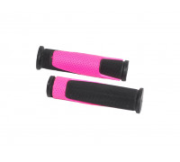 Ручки 00-170470 на руль H305 резиновые 130мм черно-розовые