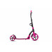 Самокат 00-180023 алюминиевый с передним аммортизатором 230+180мм подшипники ABEC-9 до 100кг, новый ШИРОКИЙ РУЛЬ, черно-розовый COD-X 4.0