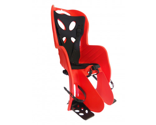 Сиденье 01-100072 детское на багажник CURIOSO DELUXE красное с черной вставкой до 22кг 'NFUN
