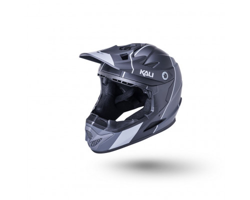 Шлем 02-10621112 Full Face DH/BMX Zoka 6 отверстий Stripe матовый/ черный/серый YM(50-51см) LDL KALI