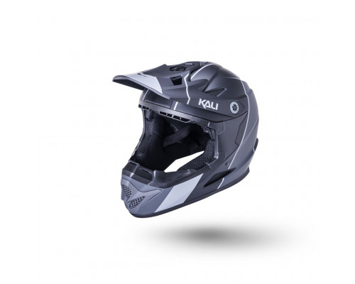 Шлем 02-10621113 Full Face DH/BMX Zoka 6 отверстий Stripe матовый/ черный/серый YL(52-53см) LDL KALI