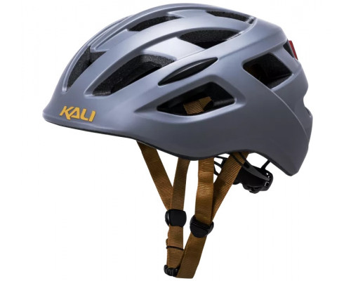 Шлем 02-519126 URBAN/CITY/MTB с фонариком CENTRAL Sld Mat Gry 19 отверстий, 52-58см темно-серый матовый KALI