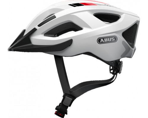 Шлем 05-0072550 Aduro 2.0 с LED фонариком и светоотражающие элементы M(52-58см) с регулировкой, 295гр, 14 отверстий, сетка от насекомых, белый ABUS