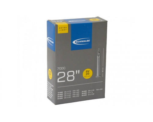 Камера. 28″/700 спорт ниппель 05-10426363 SV20 EXTRA LIGHT (18/25-622/630) IB 60mm. SCHWALBE