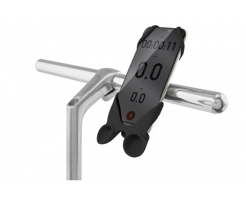 Держатель для смартфона 07-173010 силиконовый на руль универсальный 4.0'-6.3' BIKE TIE SPEAKER черный BONE