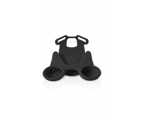 Держатель для смартфона 07-173010 силиконовый на руль универсальный 4.0'-6.3' BIKE TIE SPEAKER черный BONE