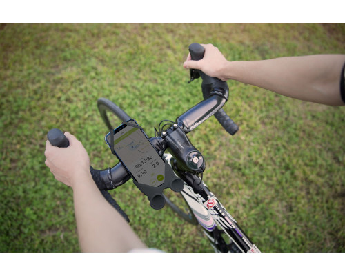 Держатель для смартфона 07-173010 силиконовый на руль универсальный 4.0'-6.3' BIKE TIE SPEAKER черный BONE