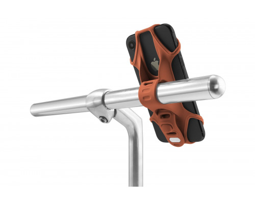 Держатель для смартфона 07-180011 силиконовый на руль универсальный 4.0'-6.5' BIKE TIE 2 красный BONE