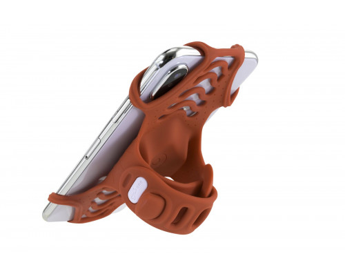 Держатель для смартфона 07-180021 силиконовый на вынос универсальный 4.0'-6.5' BIKE TIE PRO 2 красный BONE