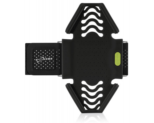 Держатель для смартфона 07-185020 силиконовый на руку (размер L) универсальный 4.0'-6.5' RUN TIE черный BONE