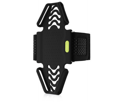 Держатель для смартфона 07-185020 силиконовый на руку (размер L) универсальный 4.0'-6.5' RUN TIE черный BONE