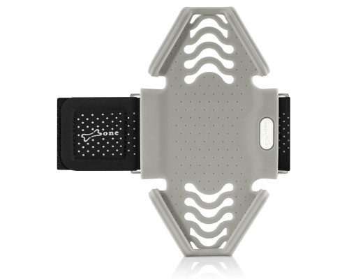 Держатель для смартфона 07-185023 силиконовый на руку (размер L) универсальный 4.0'-6.5' RUN TIE серый BONE