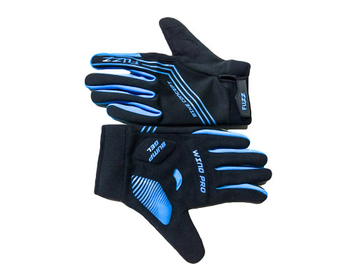 Перчатки 08-202816 неопреновые WIND PRO, черно-синие, утепленные, длинные пальцы, размер XXL, для сенсорных экранов, GEL, на липучке FUZZ
