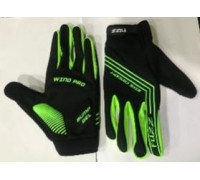 Перчатки 08-202821 неопреновые WIND PRO, черно-неон зеленые, утепленные, длинные пальцы, размер XS, для сенсорных экранов, GEL, на липучке FUZZ