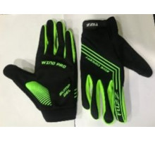 Перчатки 08-202821 неопреновые WIND PRO, черно-неон зеленые, утепленные, длинные пальцы, размер XS, для сенсорных экранов, GEL, на липучке FUZZ