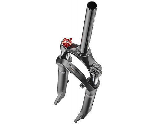 Вилка амортизационная 1-0355 700Сх28,6 пружинно-масляная регулировка, гидровлическая блокировка 60мм D, узиленныйDROPOUT черная RST VOLANT TNL E-BIKE