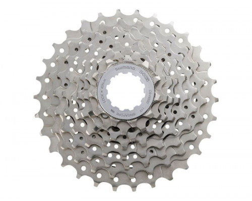Кассета 8 скоростей ECSHG508128P 2-3184 ALIVIO 8х11-28 IG/HG серебристая никелированная  SHIMANO