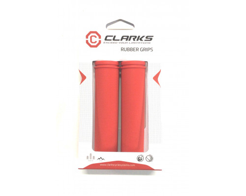Ручки .С98-130 на руль 3-379 резиновые 130мм красные CLARK`S