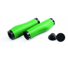 Ручки .CS-003 на руль 3-427 силиконовые эргономичные 130мм антискольз. с 2 черными фиксаторами, зеленые CLARK`S