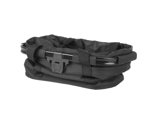 Сумка 5-122384 на руль складной алюминиевый каркас V=20л б/съемный с ручками+защита от дождя черная UTRECHT FOLD M-WAVE