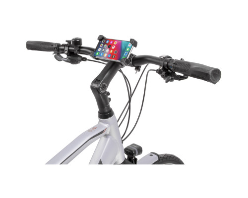 Держатель для смартфона 5-122411 ABC пластиковом 55х116х12 до 90х180х12мм вращающееся 360' крепление на руль 22.2-31.8 черный M-WAVE