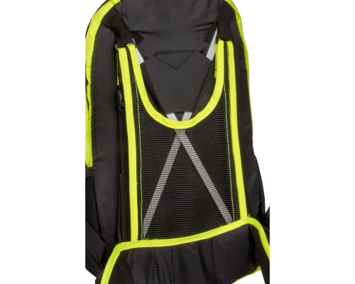 Рюкзак 5-122635 облегченный 46х28х12см V=15л, дышащая сетка на спине, с дождевым чехлом, поянсной ремень, неоново-желтый M-WAVE
