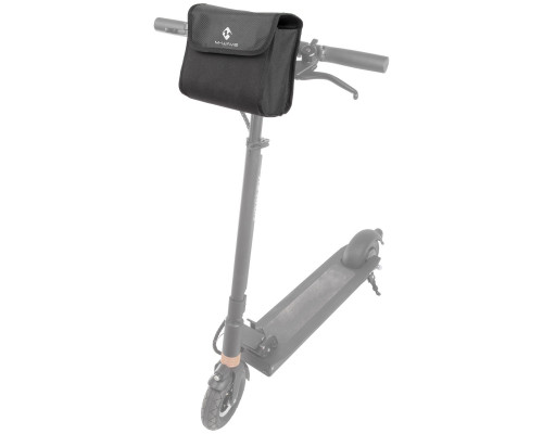 Сумка 5-122819 на руль для САМОКАТА 22х10х16см б/съемный на липучках со светоотражающим принтом черная M-WAVE