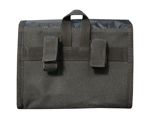 Сумка 5-122819 на руль для САМОКАТА 22х10х16см б/съемный на липучках со светоотражающим принтом черная M-WAVE