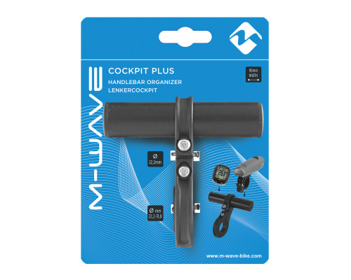 Держатель удлинитель 5-220753 для крепления фар, компьютеров, для рулей D22.2-31.8 длина 90мм D22,2 M-WAVE