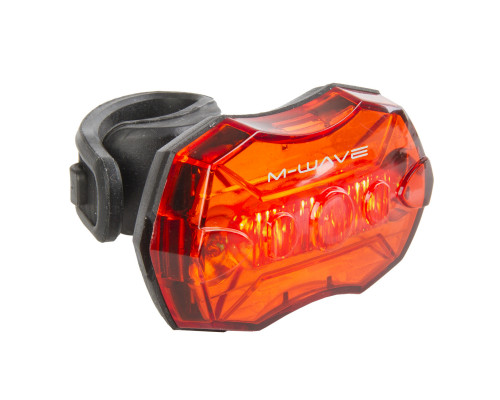 Фонарь 5-221034 задний 5диодов повышенной яркости с линзами/3функции вращение 90' красный с батарейками быстросъемный HELIOS 5.3 M-WAVE