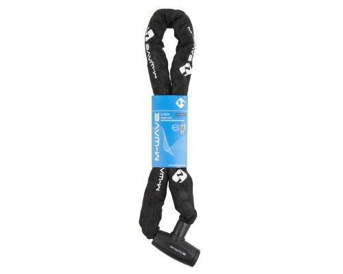 Замок 5-230313 вело цепь 10х10х1100мм в текстильном чехле черный M-WAVE