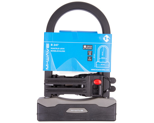 Замок 5-234012 ″скоба″ вело/универсальный U-образный 165х247мм квадратное сечения пруток 15мм с крепежом к раме M-WAVE