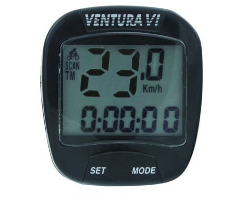 Велокомпьютер 5-244530 6 функций черный VENTURA VI
