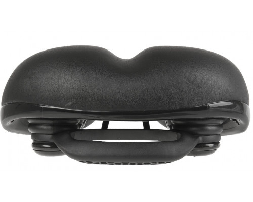 Седло 5-250068 комфортное 258х217мм эластомерное специальный наполнитель Art-Tech закрытыми резиной пружинами с боковой защитой, с рукояткой 725г,(на блистере)VELO ELASTO GRIP