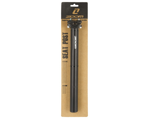 Штырь 5-252757 подседельный 27,2х350мм алюминиевый без смещения повышенное качество матово-черный  ZOOM