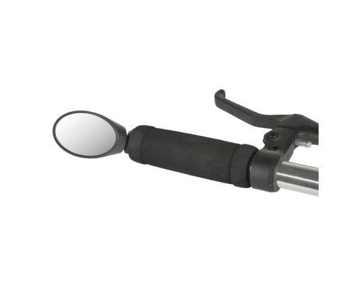 Зеркало 5-270032 овальное 75*50мм 3 степени свободы торцевое крепление на руль или рога, черное M-WAVE