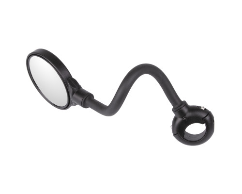 Зеркало 5-270060 круглыми 3 степени свободы плоское. 70мм черное гибкое кольцевое крепление 190мм (индивидивидуальная упаковка) M-WAVE