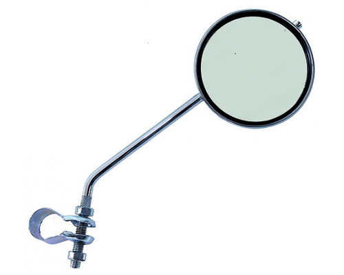 Зеркало 5-271018 плосокое круглое D=80мм регулируемый кольцевое крепление серебристый