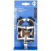 Педали 5-312061 (5-311806) алюминиевые комбинированные (шипы+платформа) Сr-Mo ось SHIMANO-совместимые, антискользящие накладки, серебристые M-WAVE