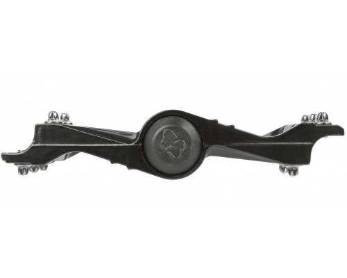 Педали 5-313315 алюминиевые литые широкие 105*94*21мм герм. ось Cr-Mo со сменными шипами, 398г, черные M-WAVE