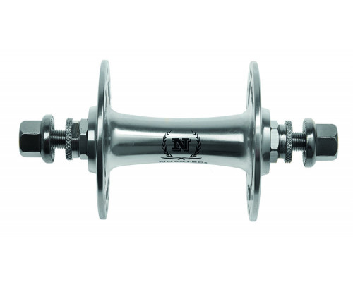 Втулка 5-325710 Singlespeed/Fixie алюминиевая передняя 36 отверстий гайки ось М9х140мм серебристая NOVATEC