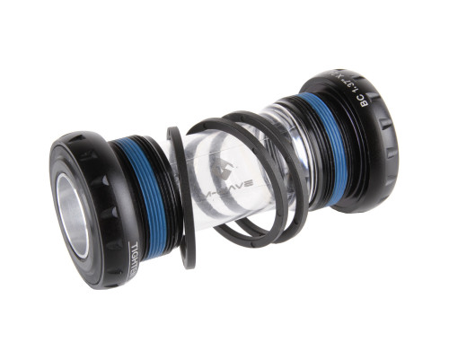 Каретка-картридж 5-359432 алюминиевые чашки, 2 герметика, промышленные подшипники, диаметр 24/22мм, для SRAM, с адаптером 2.5мм 94г, BB BSA EX US M-WAVE