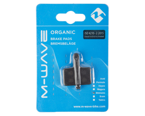 Тормозные колодки Organic STP1 5-360746 для дискового тормоза полимерные SHIMANO BR-M465/475/495/515/525, AURIGA COMP,AQUILA M-WAVE