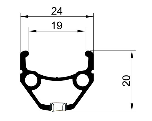 Обод 27,5″ 5-380337 двойной пистонированный GBS (584х24.2/18.6х20мм 32 отверстия) черный DRAGON L-719 REMERX