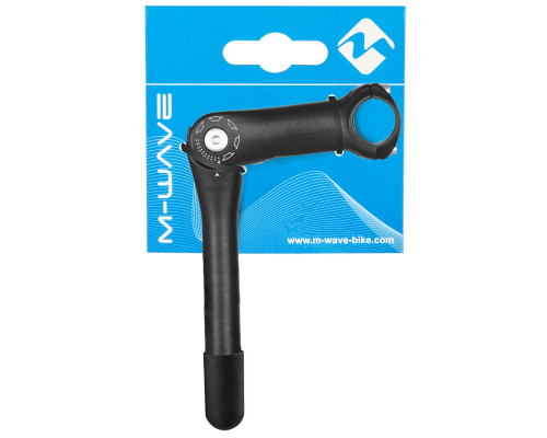 Вынос внутренний 5-404012 регулируемый 0-90` для вилок 1 1/8″(25,4мм) 90/180мм для руля 31,8мм алюминиевый черный (на блистере) M-WAVE