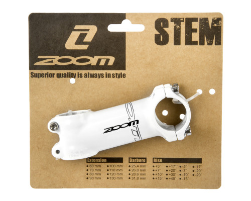 Вынос внешний 5-404194 нерегулируемый 1 1/8″ 110мм/+7` для руля 31,8мм алюминиевый кованый 113г. TDS-D507G-8FOV(ISO-M) белый  3D ZOOM