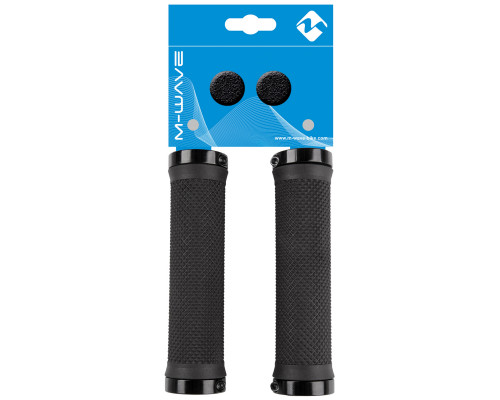 Ручки 5-410403 на руль резиновыес антискользящей структурой 130мм, с 2 фиксаторами, черные (на блистере) CLOUD SLICK FIX M-WAVE