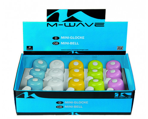 Звонок 5-420025 сталь мини цвета в ассортитенте (пастель) белый корпус M-WAVE